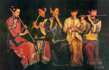 Chinese Painting - Banquet Chinese Chen Yifei